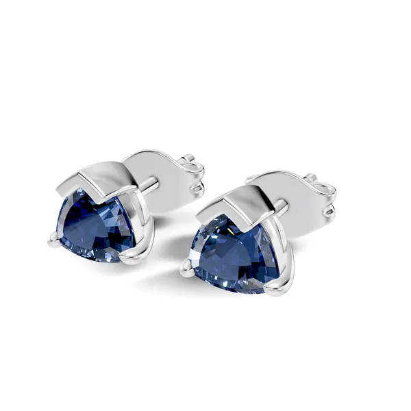 Blue_Triangular_Stud_Earrings_For_Women