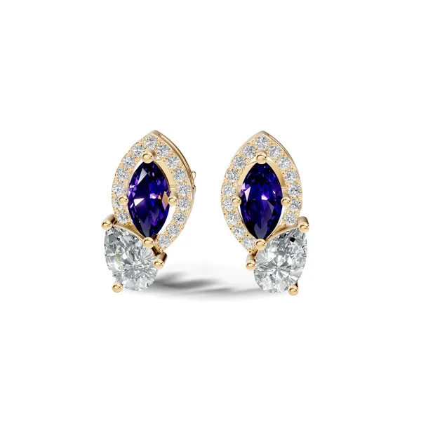Rose_Stone_Stud_Earrings_For_Women