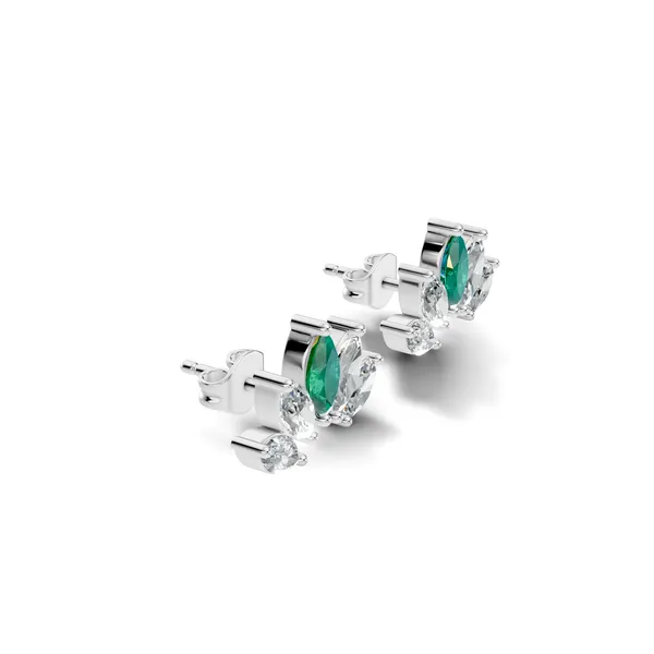 Floral_Green_Stone_Stud_Earrings_For_Women
