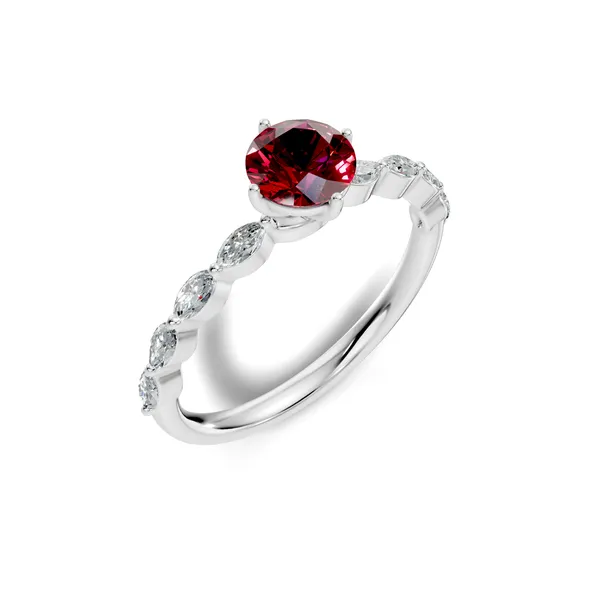 Rose_Red_Gemstone_Ring_For_Women