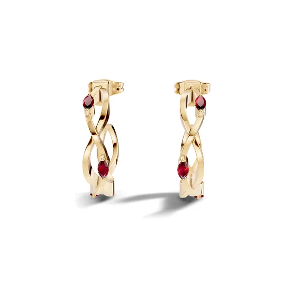 Red_Stone_Hoop_Earrings_For_Women