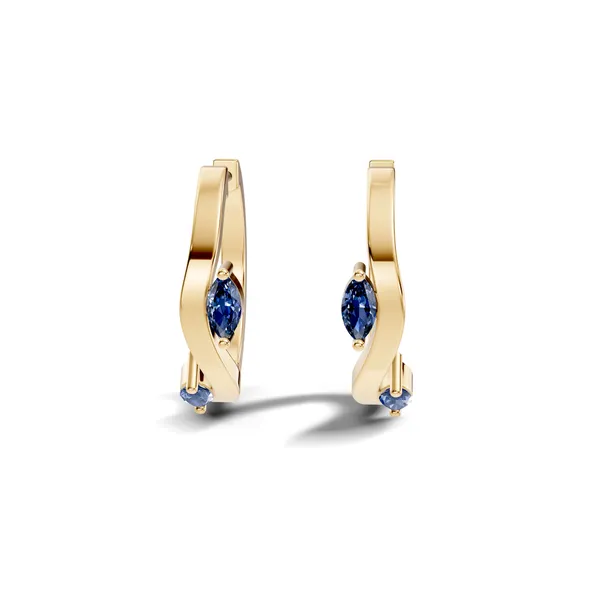 Rose_Blue_Stone_Hoop_Earrings_For_Women