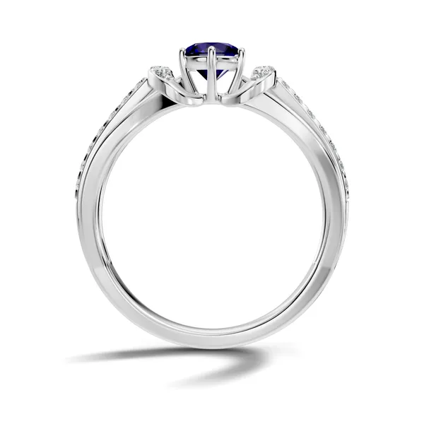 Blue_Stone_Cluster_Ring_For_Women