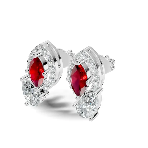 Red_Stone_Stud_Earrings_For_Women