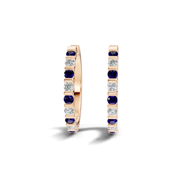Rose_Blue_Stone_Hoop_Earrings_For_Women