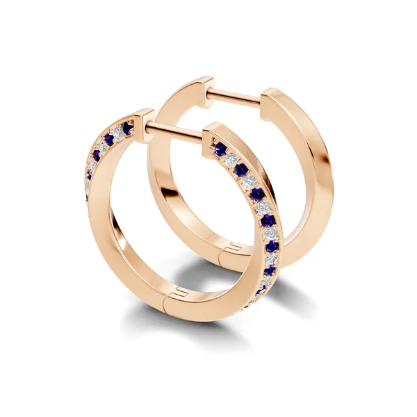 Rose_Blue_Stone_Hoop_Earrings_For_Women