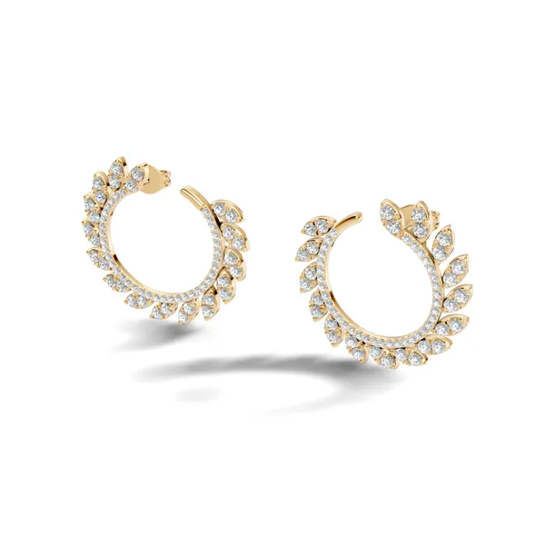 Leaf_Design_Hoop_Earrings_For_Women
