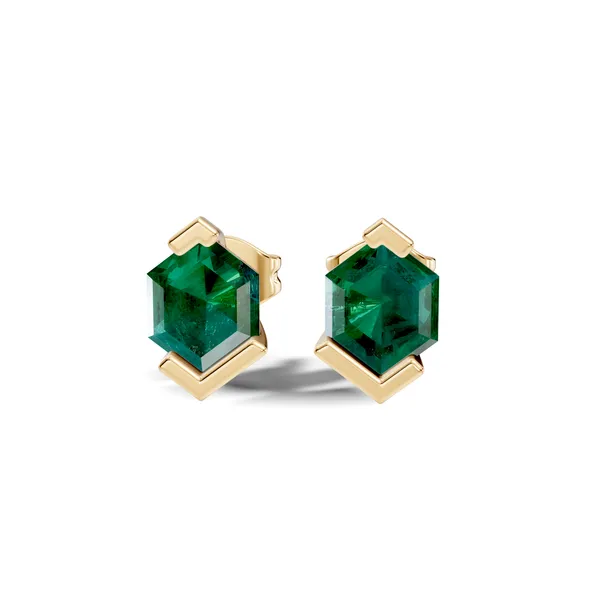 Green_Geometric_Stud_Earrings