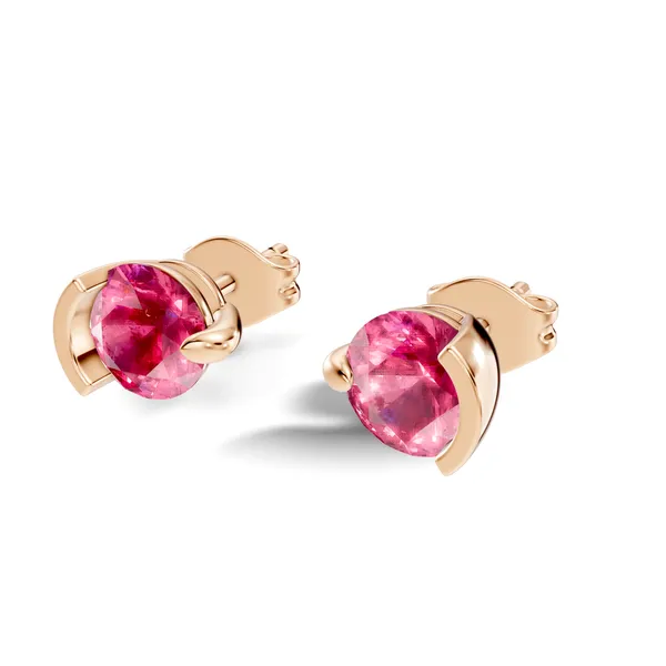 Pink_Stone_Stud_Earrings_For_Women