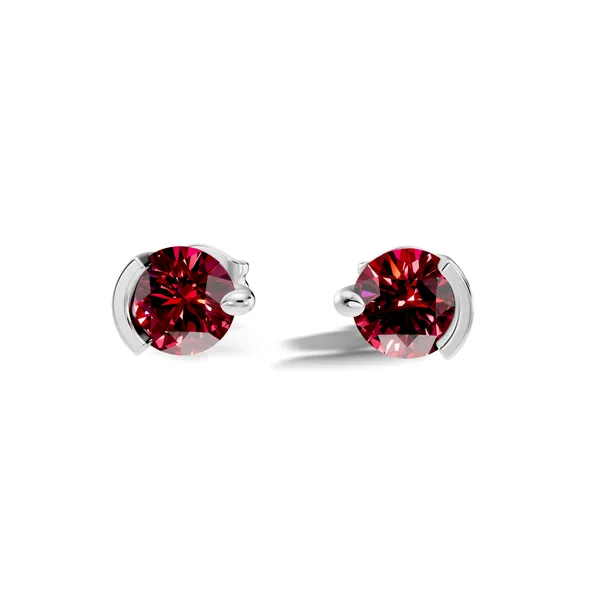 Red_Gemstone_Stud_Earrings_For_Women