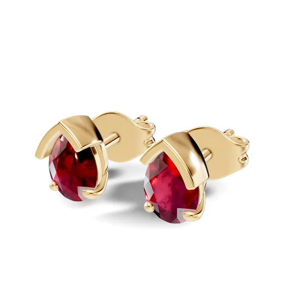 Red_Stone_Stud_Earrings_For_Women