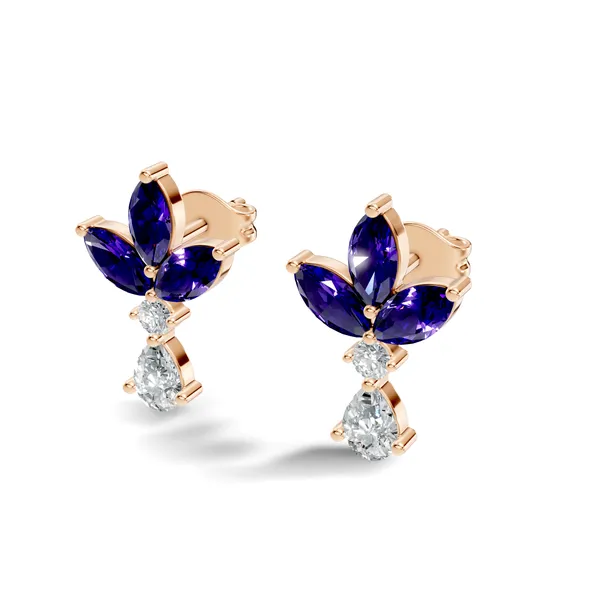 Blue_Floral_Drop_Earrings_For_Women