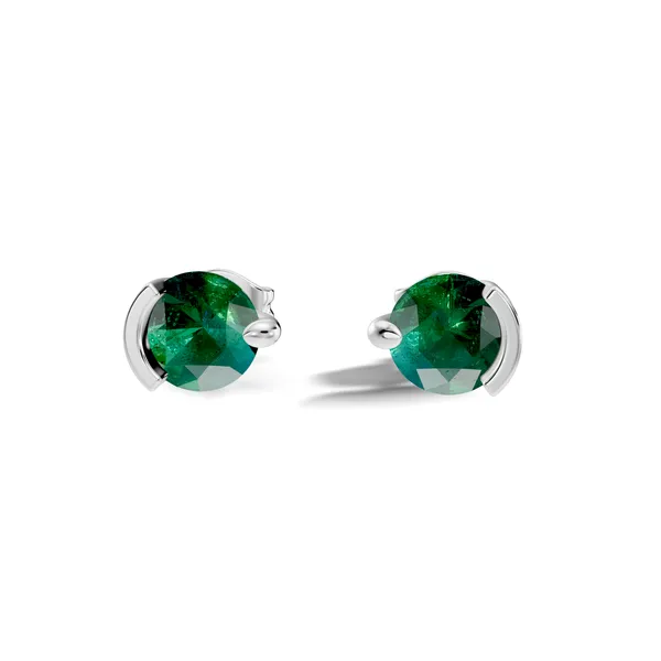 Green_Round_Gemstone_Stud_Earrings