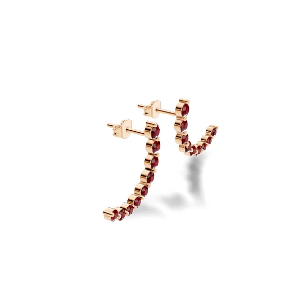 Red_Stone_Ear_Climber_Earrings_For_Women