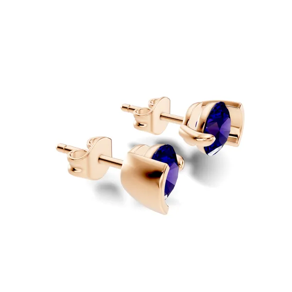 Blue_Faceted_Stud_Earrings_For_Women