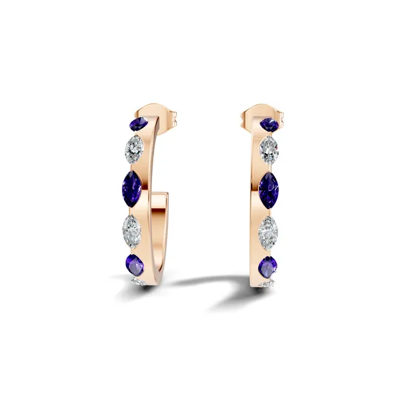 Blue_And_Clear_Stone_Hoop_Earrings_For_Women