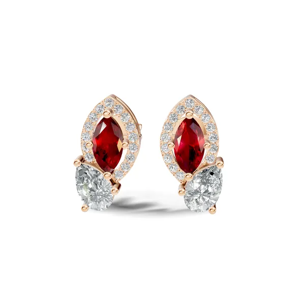 Red_Stone_Stud_Earrings_For_Women