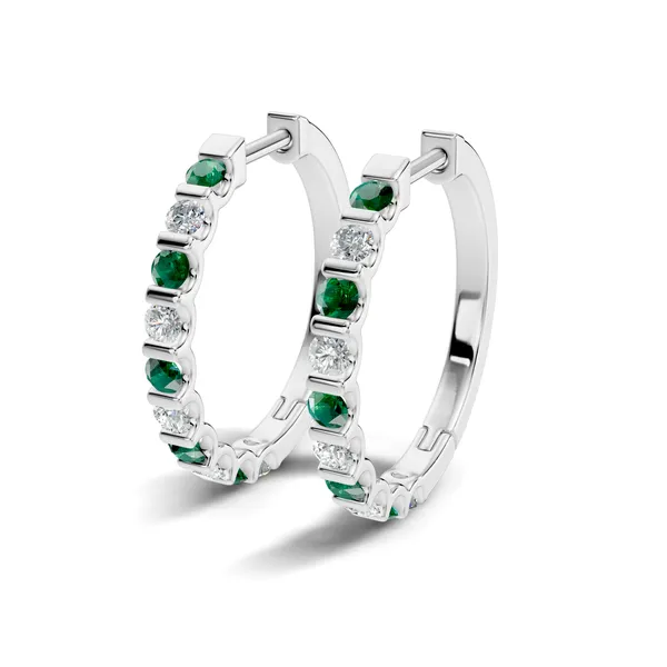Green_Stone_Hoop_Earrings_For_Women