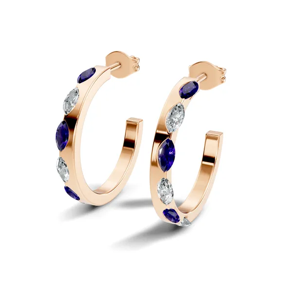 Blue_And_Clear_Stone_Hoop_Earrings_For_Women