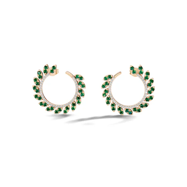 Green_Stone_Hoop_Earrings_For_Women