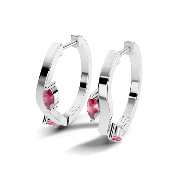 Pink_Stone_Hoop_Earrings_For_Women