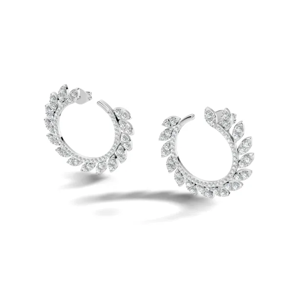 Leaf_Design_Hoop_Earrings_For_Women