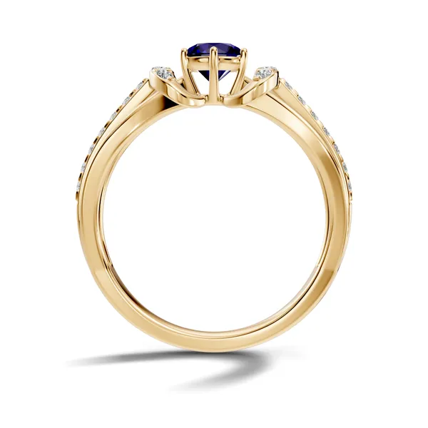 Blue_Stone_Cluster_Ring_For_Women