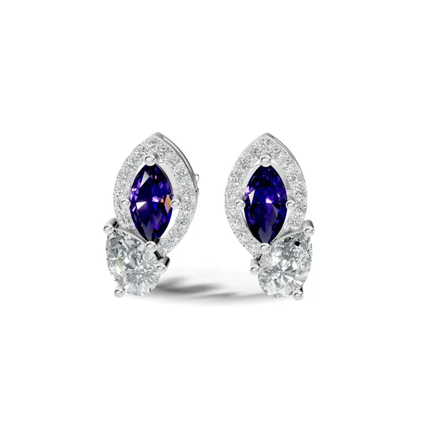Rose_Stone_Stud_Earrings_For_Women