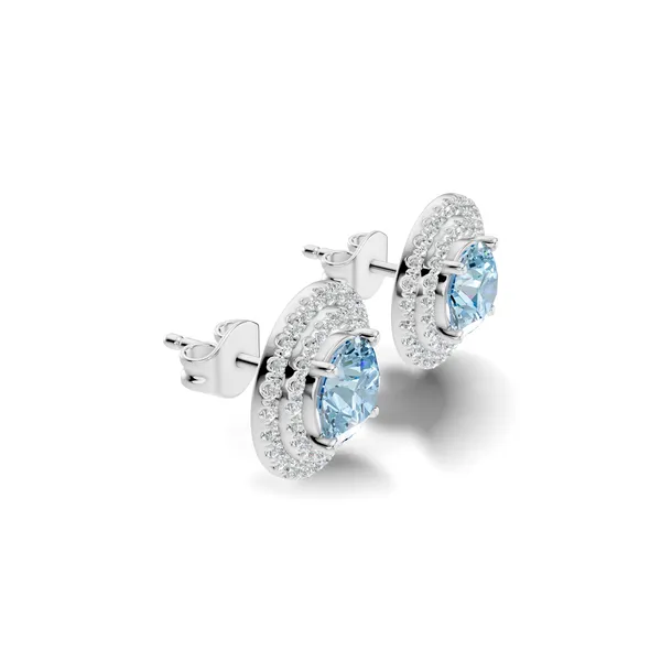 Rose_Blue_Stone_Stud_Earrings_For_Women