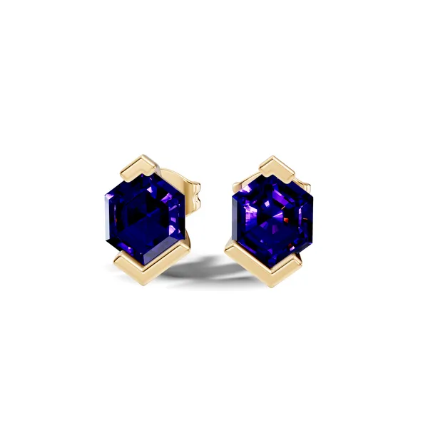 Blue_Geometric_Stud_Earrings_For_Women