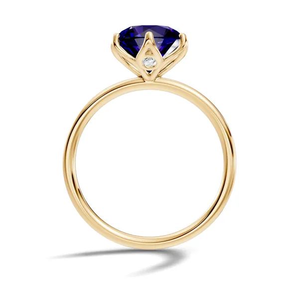 Rose_Blue_Solitaire_Ring_For_Women