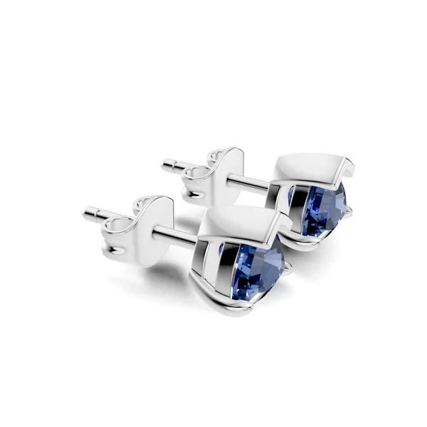 Blue_Triangular_Stud_Earrings_For_Women