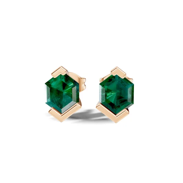Green_Geometric_Stud_Earrings