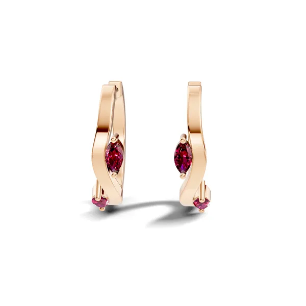 Pink_Stone_Hoop_Earrings_For_Women
