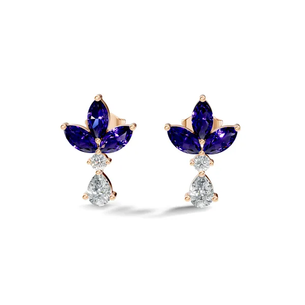 Blue_Floral_Drop_Earrings_For_Women