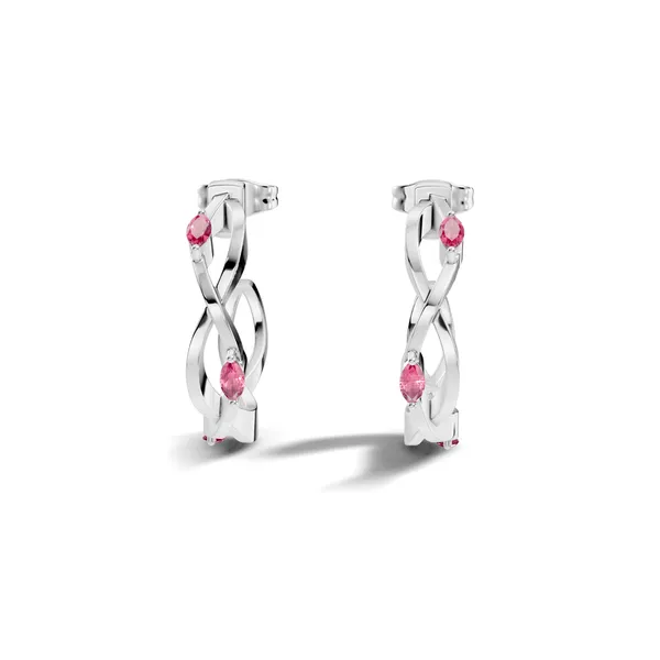 Pink_Stone_Intertwined_Hoop_Earrings_For_Women