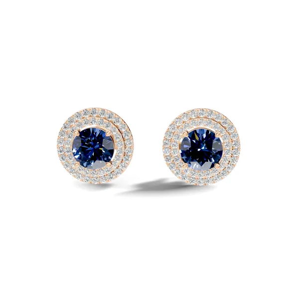 Blue_Stone_Round_Stud_Earrings_For_Women