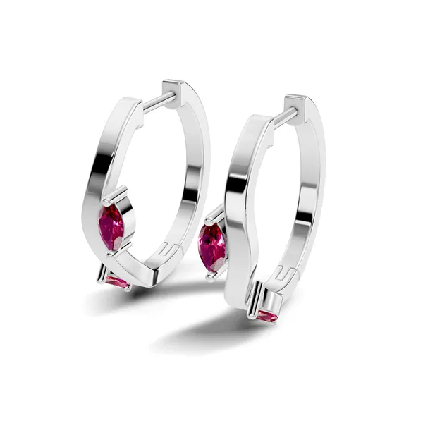 Pink_Stone_Hoop_Earrings_For_Women