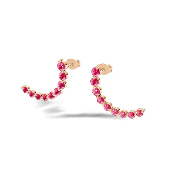 Pink_Stone_Ear_Crawler_Earrings_For_Women