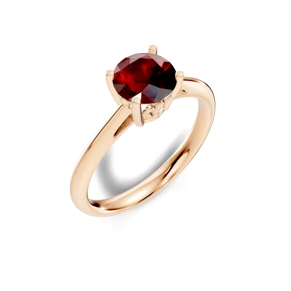Red_Stone_Solitaire_Ring_For_Women