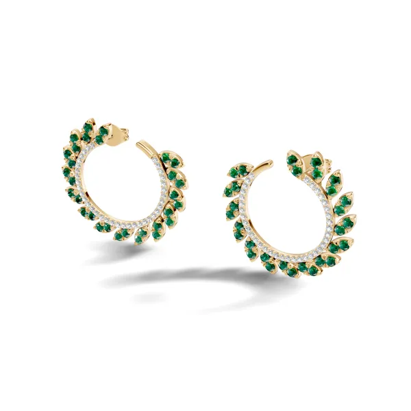 Green_Stone_Hoop_Earrings_For_Women