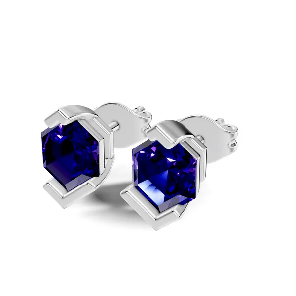 Blue_Geometric_Stud_Earrings_For_Women