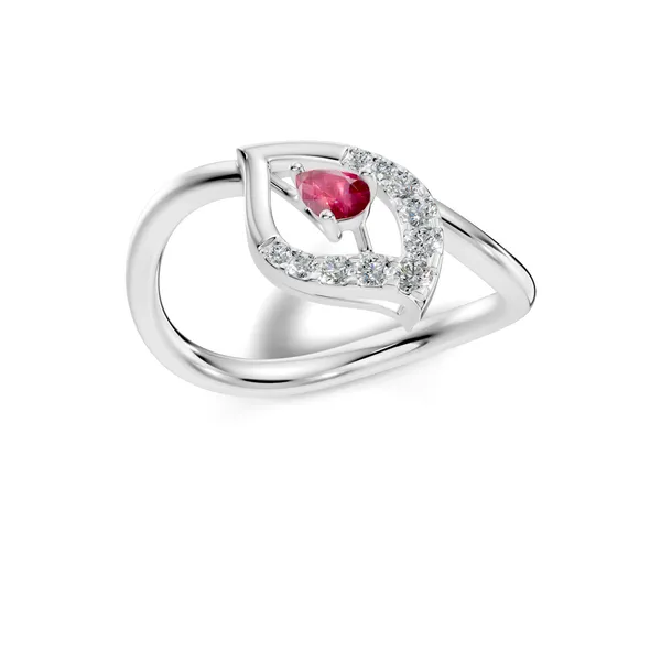 Red_Stone_Embellished_Ring_For_Women