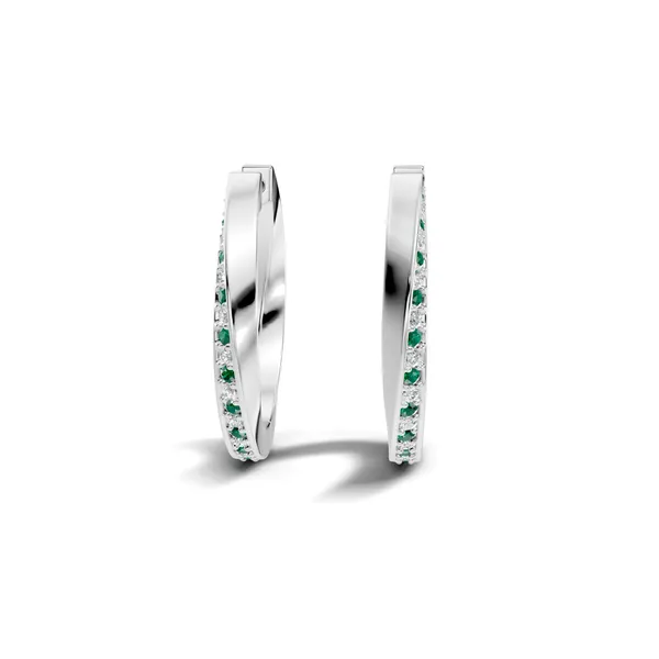 Green_Stone_Hoop_Earrings_For_Women