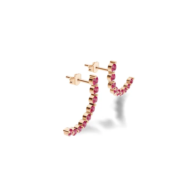 Pink_Stone_Ear_Crawler_Earrings_For_Women