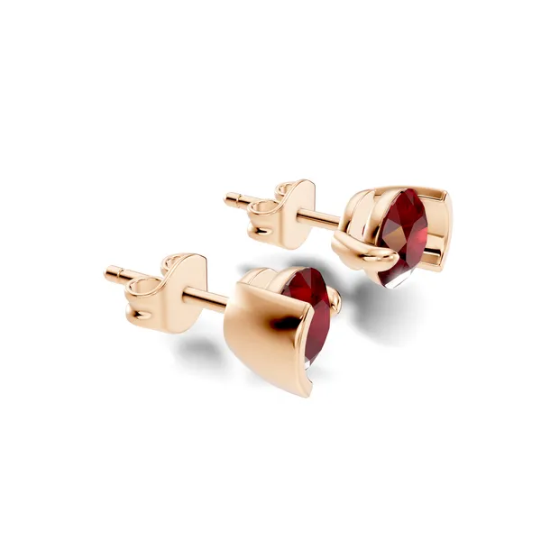 Red_Gemstone_Stud_Earrings_For_Women