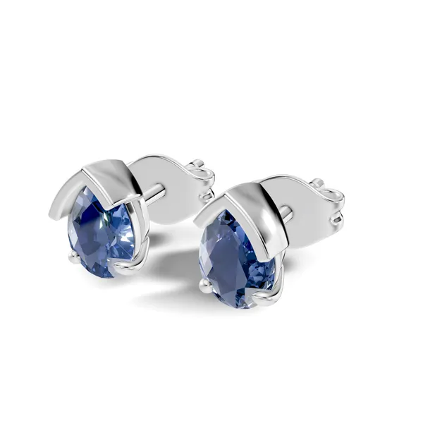 Blue_Teardrop_Stone_Stud_Earrings_For_Women