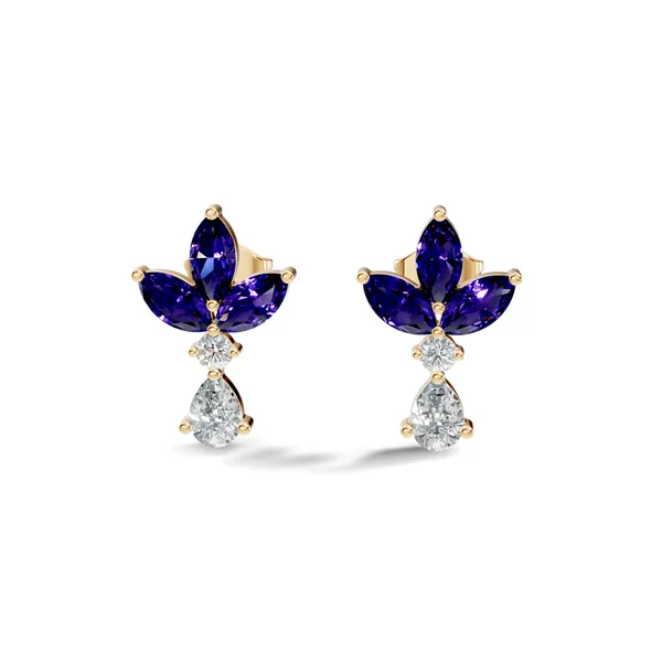Blue_Floral_Drop_Earrings_For_Women
