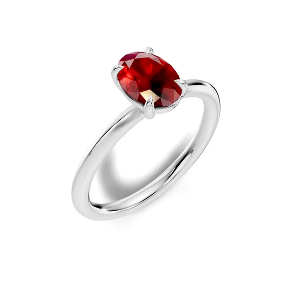 Red_Gemstone_Solitaire_Ring_For_Women