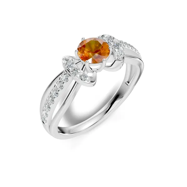 Rose_Orange_Gemstone_Ring_For_Women